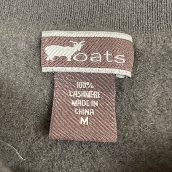 Oats Cashmere Sweater Women’s M Crewneck Pullover Soft Light Crew Neck Green - Picture 5 of 8